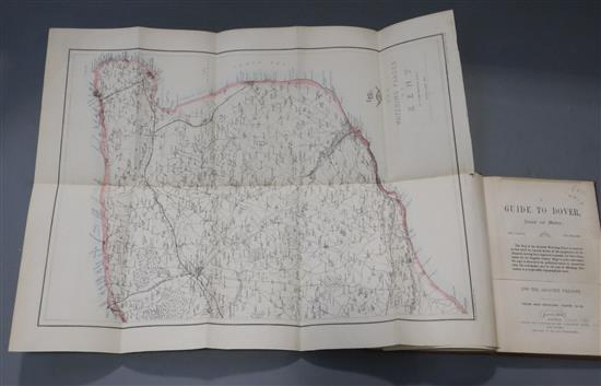 DOVER: A Guide to Dover, Ancient and Modern, 8vo, red blindstamped cloth (faded) with a folding hand-coloured